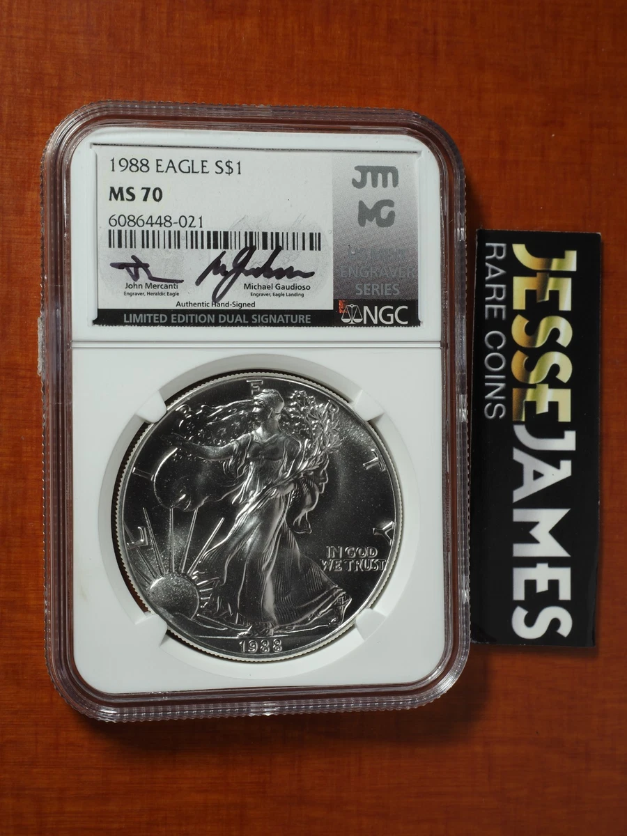 1988 MS 70 Graded American Eagle Silver Bullion Coins for sale | eBay