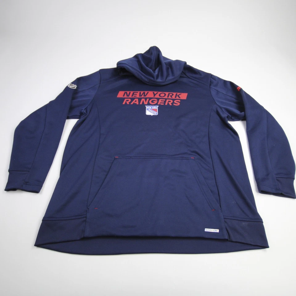 Толстовка мужская New York Rangers Fanatics NHL Pro аутентичная темно-синяя/красная б/у - Изображение 1 из 1