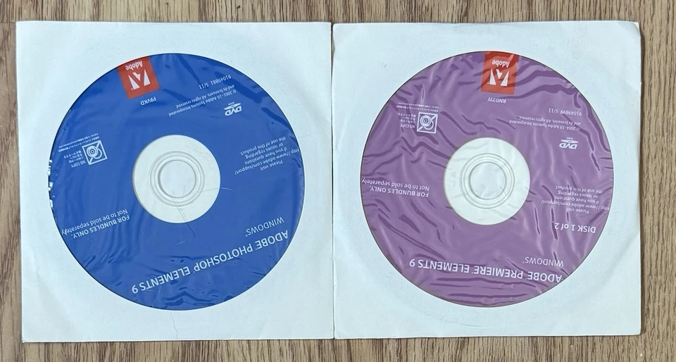 Adobe Photoshop Elements 9 and Adobe Premiere Elements 9 With Serial Numbers - Image 1 of 1