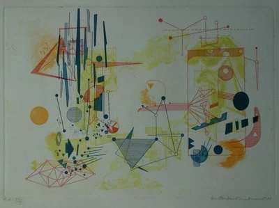 Roman Haubenstock-Ramati (1919 - 1994) Komposition in Gelb - EA - I/XX. - Bild 1 von 4