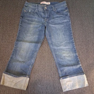 Mossimo Juniors' Size 11 Blue Denim Crop Capri Jeans - Picture 1 of 12