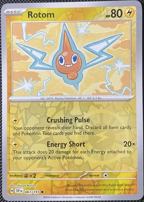 Rotom 061/191 Sv08: Surging Sparks Reverse Holo - Pokémon Card - Image 1 of 2