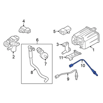 For Nissan 370Z 2014-2020 Nissan 226A01KC0A Rear Oxygen Sensor — 第 1/3 张图片