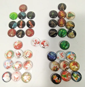 42 runde Glasmagnete mit Weihnachtsmotiven Konvolut - Bild 1 von 14