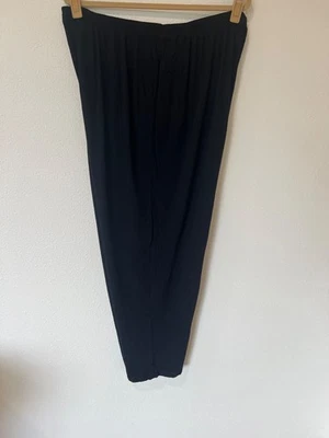 Pantalones anchos de rayón negro vintage We Be Bop para mujer talla 3X Lagenlook Foto 1 de 4