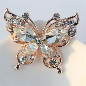 Alloy Clothing Accessories Pins Brooch Butterfly Rhinestone For Women|Girls - Picture 1 of 17