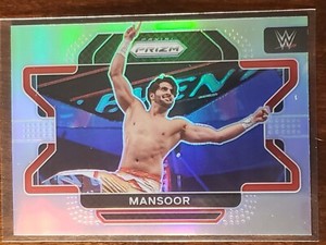 2022 Panini Prizm WWE Wrestling #66 Mansoor Silver Prizm 1st Prizm Card