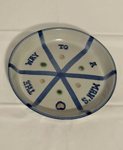 M.A. Hadley Pottery - The Way to a Man's Heart - Signed Stoneware Pie Dish - Picture 1 of 4