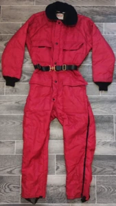 Vintage Walls Blizzard Pruf Insulated Outerwear Mens Medium Red Coveralls 80s - Picture 1 of 16