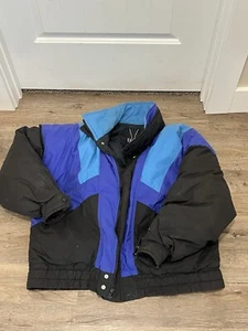 Vintage Raven Jacket Mens M Purple Black Comfy Coat Ski 90s Retro USA Made - Picture 1 of 8