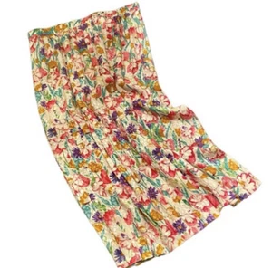 Falda Midi Vintage Años 80 Anne Crimmins para Colecciones Umi Seda Floral Midi Mujer 8 - Imagen 1 de 6
