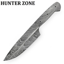 Custom Hand Made Damascus FEATHER Blank Blade