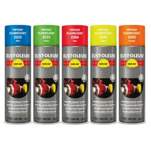 Rust-Oleum Hard Hat aerosol fluorescente exterior-interior pintura de pintura - Imagen 1 de 7