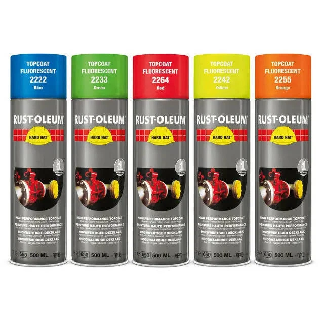 Rust-Oleum Hard Hat Fluoreszierend Spraydose Außen- Innenbereich LackFarbe - Bild 1 von 1