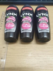 Lynx Epic Fresh Anti Perspirant Roll On 48H Anti Sweat Protect 50ml X 3 £10.49 - Picture 1 of 12
