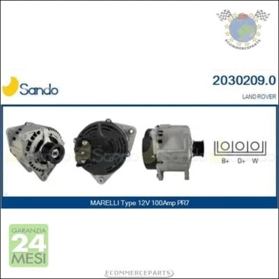 Alternatore Sando per LAND ROVER RANGE II DISCOVERY I DEFENDER - Immagine 1 di 3