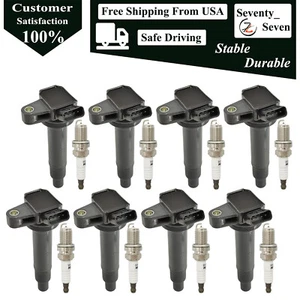 8Pcs Ignition Coil and Iridium Spark Plug For 1998-2007 Toyota Land Cruiser 4.7L - Picture 1 of 6