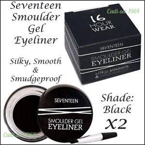 Seventeen Smoulder Gel Eyeliner 16 Hour Wear Silky Smooth & Smudge Proof NEW  x2