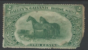 Bigjake: RS-73a , 2 cent Dalley's Galvanic Horse Salve - Match & Medicine - Picture 1 of 2