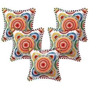 Funda de almohada decorativa bordada para el hogar cojín Suzani 5 piezas - Imagen 1 de 5