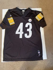 Team Reebok Troy Polamalu Pittsburgh Steelers Jersey Youth Boys XL (18-20) NFL - Picture 1 of 7