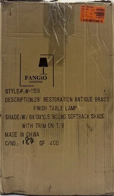 Fangio стиль #:W-1159 металлический настольная лампа - старинная латунь (29») открытая коробка - Изображение 1 из 3