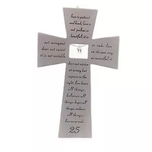 Roman 7" H 25TH Wedding Anniversary Wall Cross (1x4x7) - Picture 1 of 2