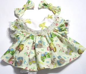Cabbage Patch Doll Clothes: Fit 16" Doll: Yellow/Butterflies Dress Set: 4Pc - Picture 1 of 1