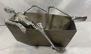 Pottery Barn Skeleton Coffin Party Bucket Beverage Cooler Halloween, Open Box - Picture 1 of 3