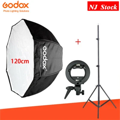 US Godox 120cm Umbrella Softbox+S-Type Bracket Stand For ad200 200Pro V860 TT685 - Image 1 of 4