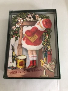 Box of 19 Punch Studio Christmas Cards Victorian Child Kittens 1910 W Envelopes - Picture 1 of 3