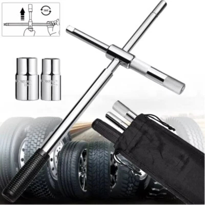 Extended Lug Wrench 4 Way Tire Iron for Car Lug Nut Removal Tool w/ Storage 23'' - Image 1 of 4