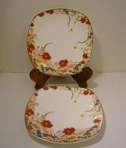 Royal Bone China Dinnerware "DREAMS OF PARIS" Floral Flowers 2 Plates 9" - Picture 1 of 3