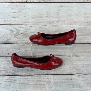 Tory Burch Cap Toe Damen Gr. 6 Ballerinas Brick Lane rot Lackleder - Bild 1 von 10