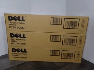 Dell 5100CN Laser-Tonerkassetten 2 gelb 1 cyan neu - Bild 1 von 11