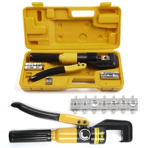Tube Terminals Lugs Battery Cable Wire Crimping Force Hydraulic Crimper Tool Kit - Picture 1 of 6