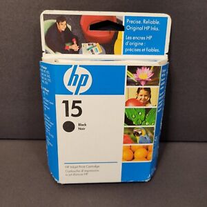 1 cartouche d'imprimante à encre noire HP 15 authentique scellée expirée 2007