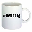 Kaffeetasse #Heilburg Hashtag Raute Keramik Hhe 9,5cm in Wei