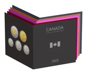 🇨🇦 Canada new 5-coin Set $2, $1, 25c, 10c, 5c, Colored Cardstock, 2025 - Picture 1 of 5