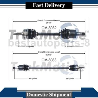 TrakMotive CV Axle Joint Shaft Front Left Front Right 2PCS For Geo Storm - Image 1 of 3