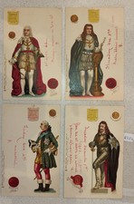 KINGS AND QUEENS OF ENGLAND-RAPHAEL TUCK-SERIES 616-LOT 4 POSTCARDS-C15-172