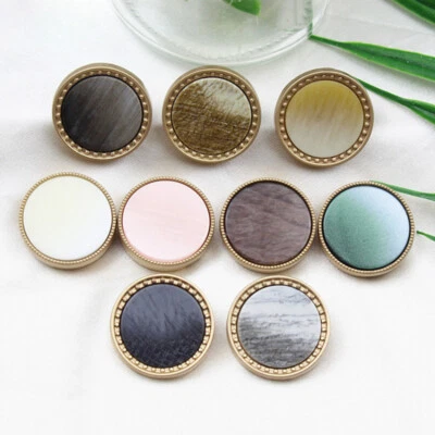 5X Round Buttons Shank Gradient Color Material for Blazer Coat Costume Decor DIY - Image 1 of 4