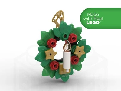 Wreath Christmas Tree Ornament | Made with 100% Genuine New LEGO - Image 1 of 4