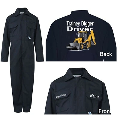 SHOP4BIKERS Kids children boiler suit overalls coveralls customise trainee digger driver