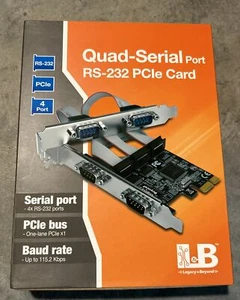 SIIG Legacy & Beyond Series Quad (4 Port) Serial RS-232 PCIe Card New Old Stock - Picture 1 of 14