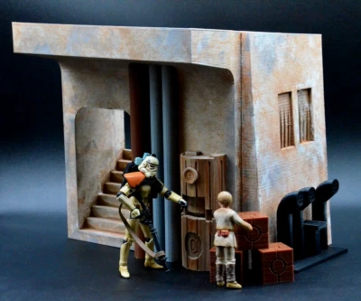FIGURA DIORAMA STAR WARS 1:18 DOCKING BAY 94 MOS EISLEY TATOOINE Foto 1 de 3