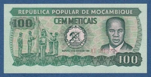 MOZAMBIQUE -- 100 METICAIS ( 1980 ) -- UNC -- PICK 126 . - Picture 1 of 2
