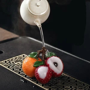 Color-changing Litchi Orange Tea Pet Chinese Tea Art Tea Sculpture Office - Picture 1 of 14