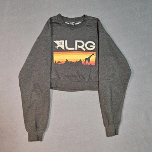Vintage LRG Sweatshirt Lifted Research Group S grau cropped Retro Giraffe Crewneck - Bild 1 von 8