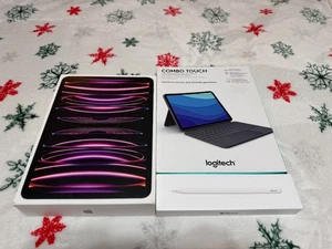 Apple iPad Pro 11" M2 Bundle – Pencil 2nd Gen + Logitech Combo Touch NEW SEALED! - Picture 1 of 23